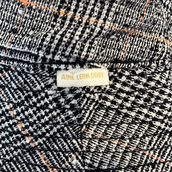 AIME LEON DORE LADIES BLACK WHITE ORANGE TWEED BUCKET HAT-L/XL - Picture 3 of 11